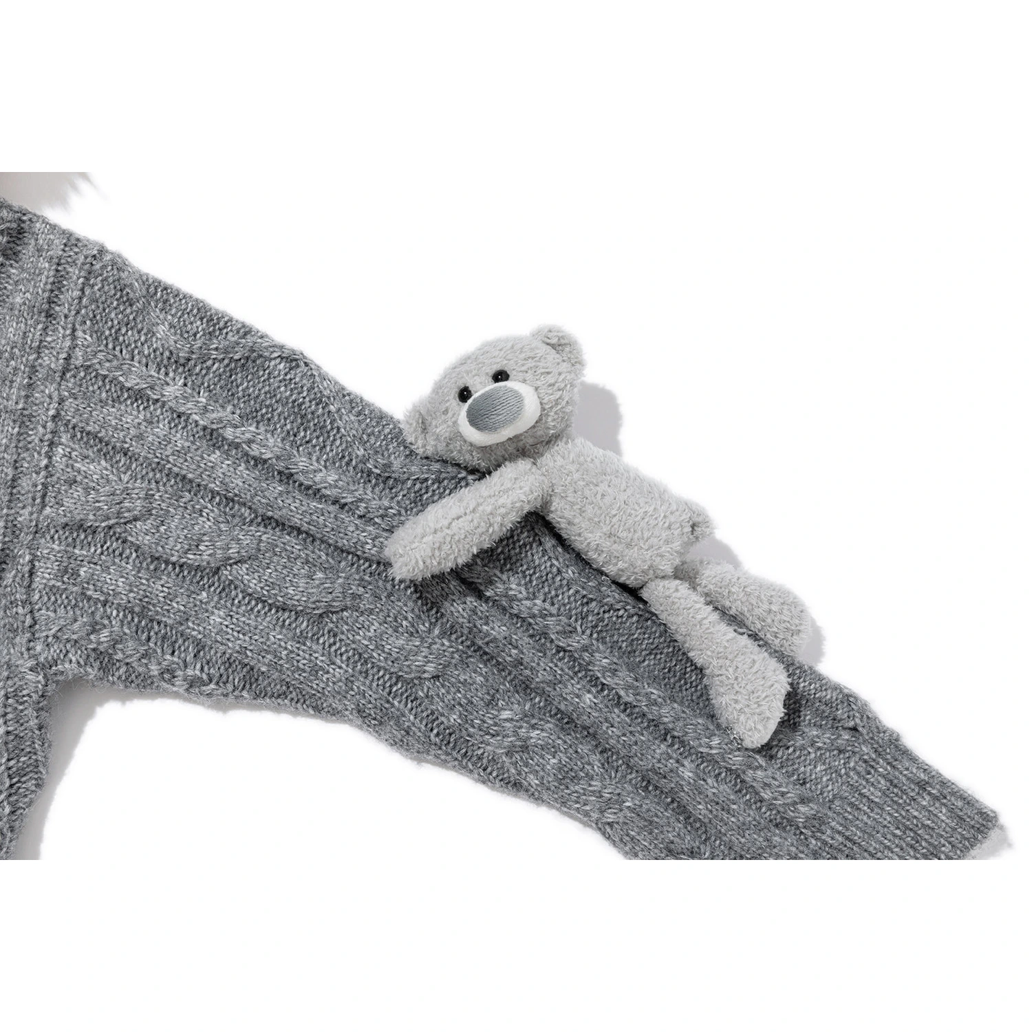 13DE MARZO Doozoo Hooded Cardigan Dark Grey - Image 12