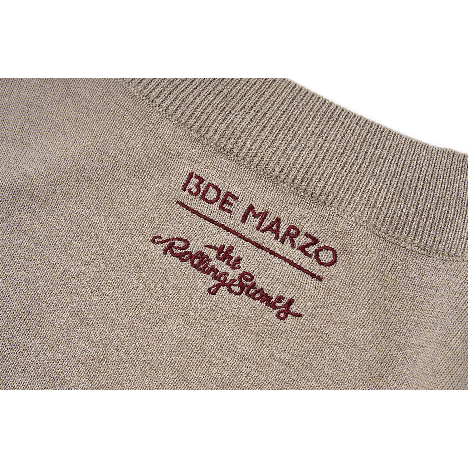 13DE MARZO Rolling Stones Layering Sweater Sand - Image 12