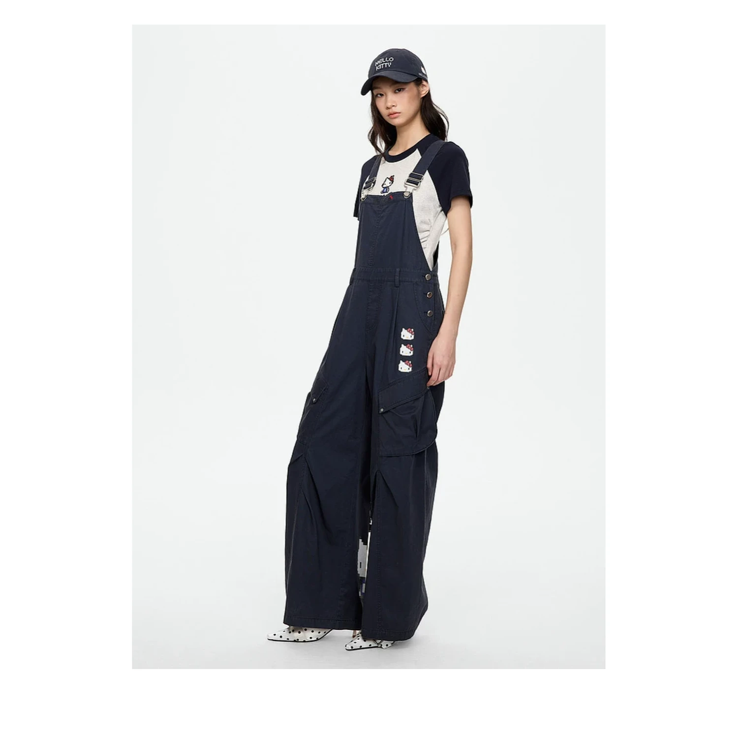 REVAN Hello Kitty Pixel-Motif Cargo Overalls - Image 12