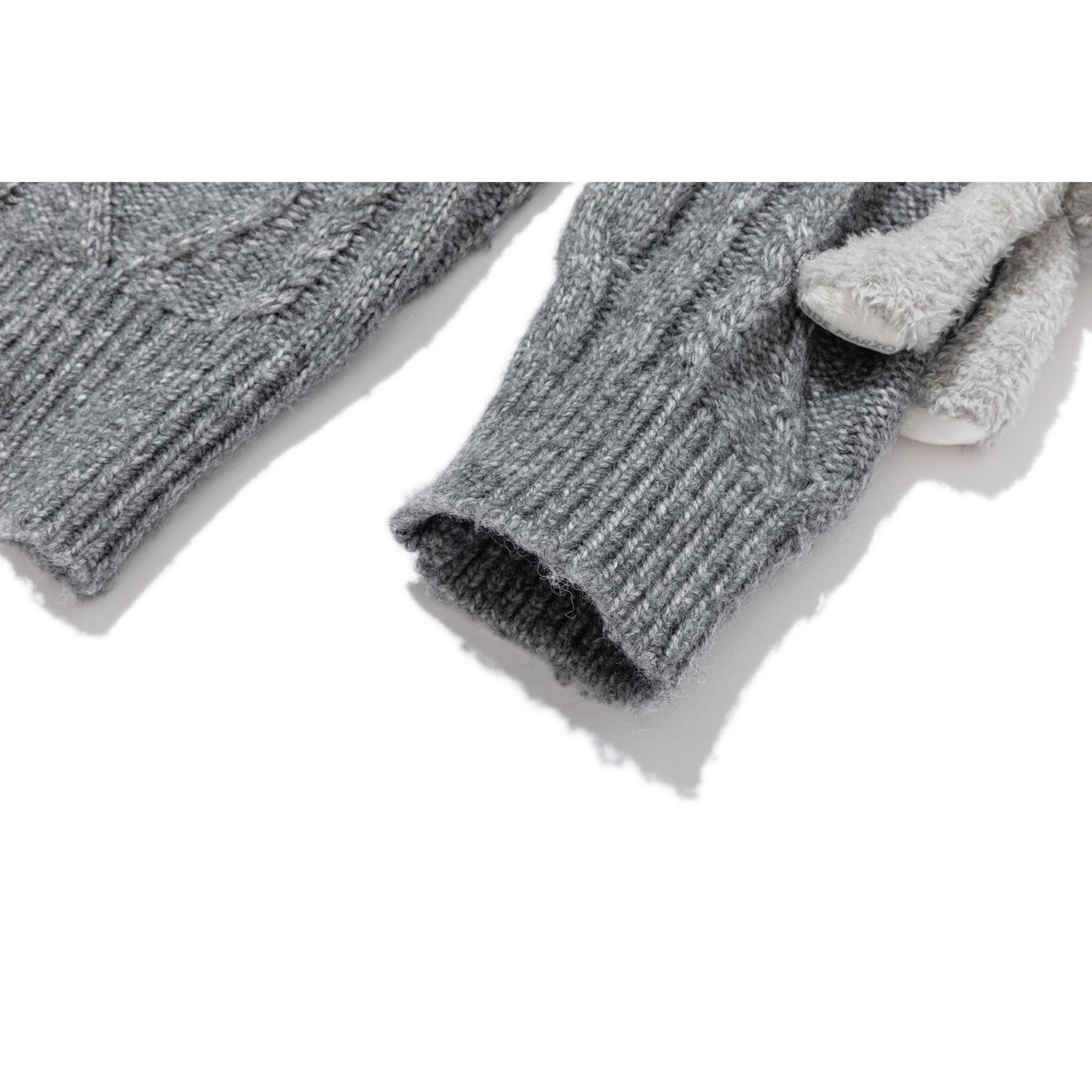 13DE MARZO Doozoo Hooded Cardigan Dark Grey - Image 13