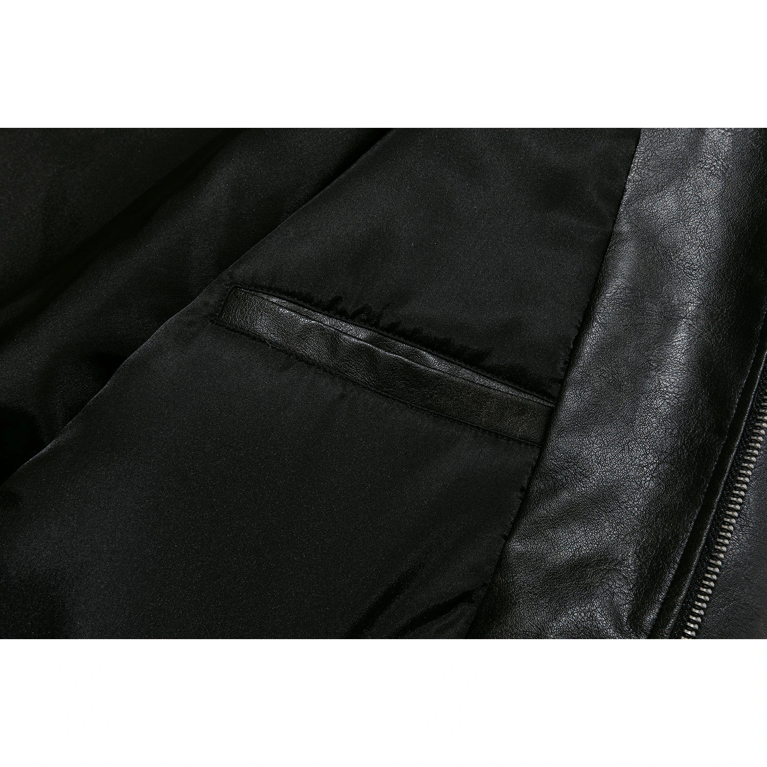 13DE MARZO Rolling Stones Faux Leather Jacket Black - Image 13