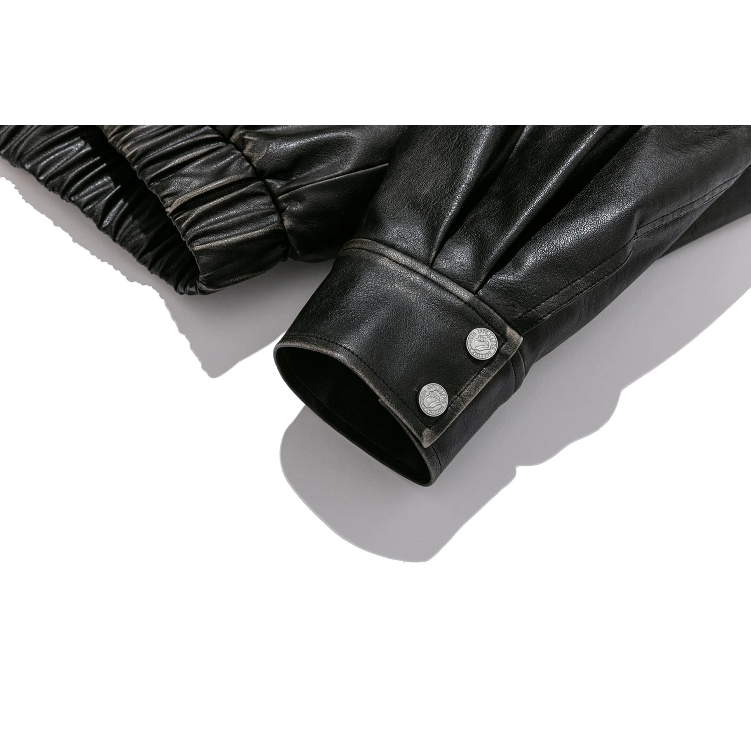 13DE MARZO Rolling Stones Faux Leather Jacket Black - Image 14