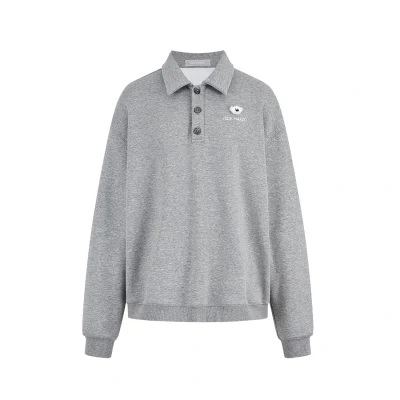 13DE MARZO Polo Long Sleeve Sweatshirt Grey