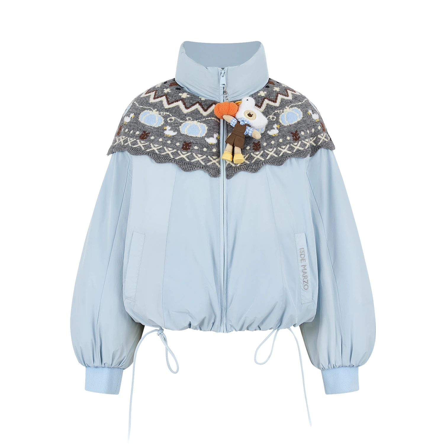 13DE MARZO Marzo Valley Bear Bud Down Jacket Blue