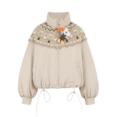 13DE MARZO Marzo Valley Bear Bud Down Jacket Khaki