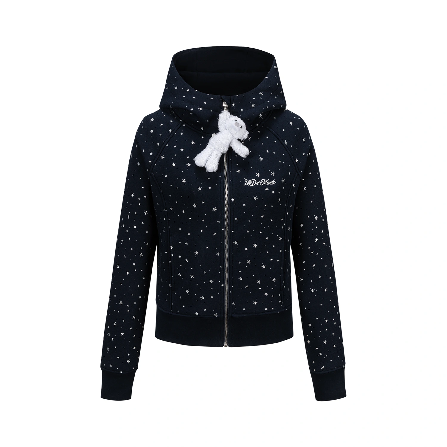 13DE MARZO Galaxy Spark Slim Fit Hoodie Navy Blue