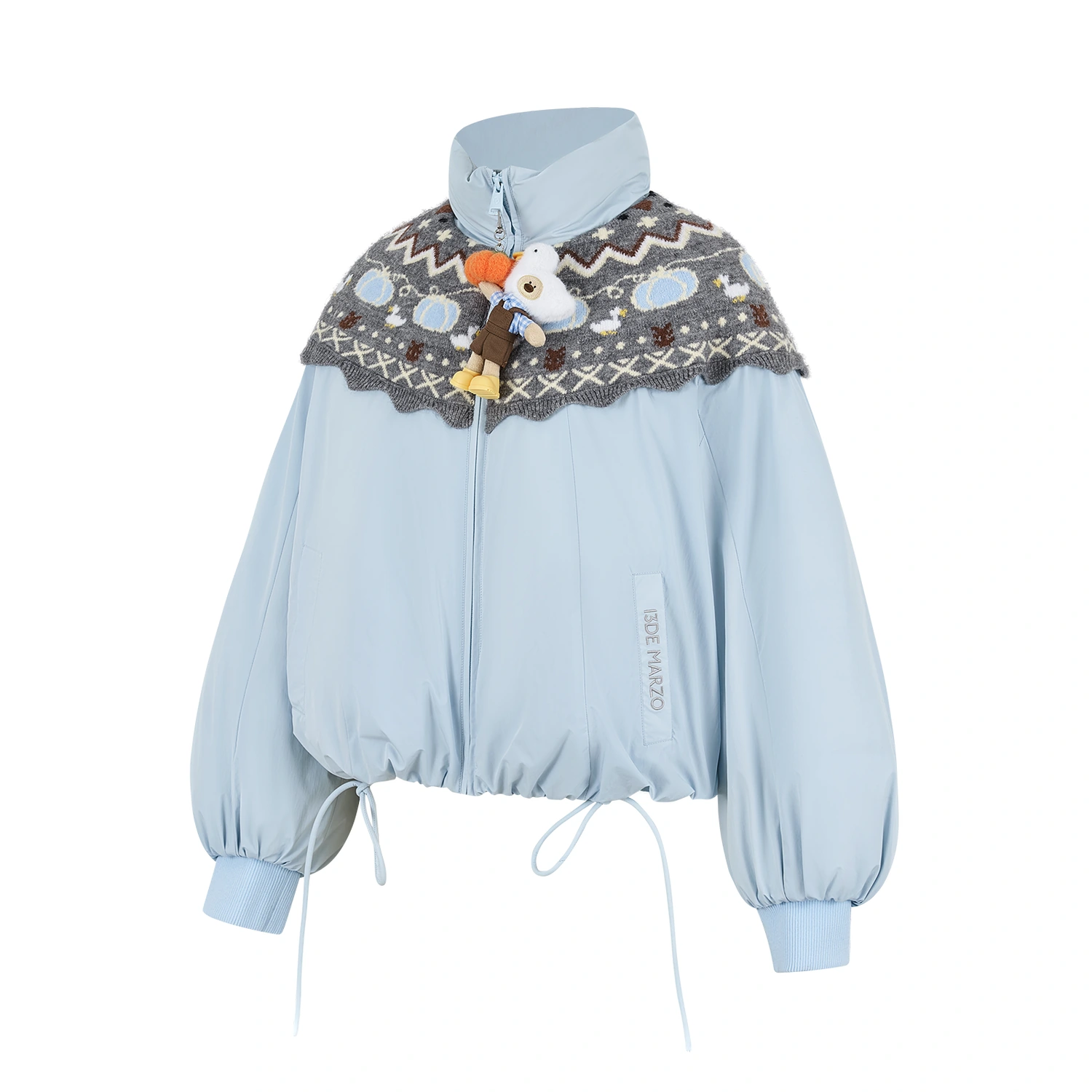 13DE MARZO Marzo Valley Bear Bud Down Jacket Blue - Image 2