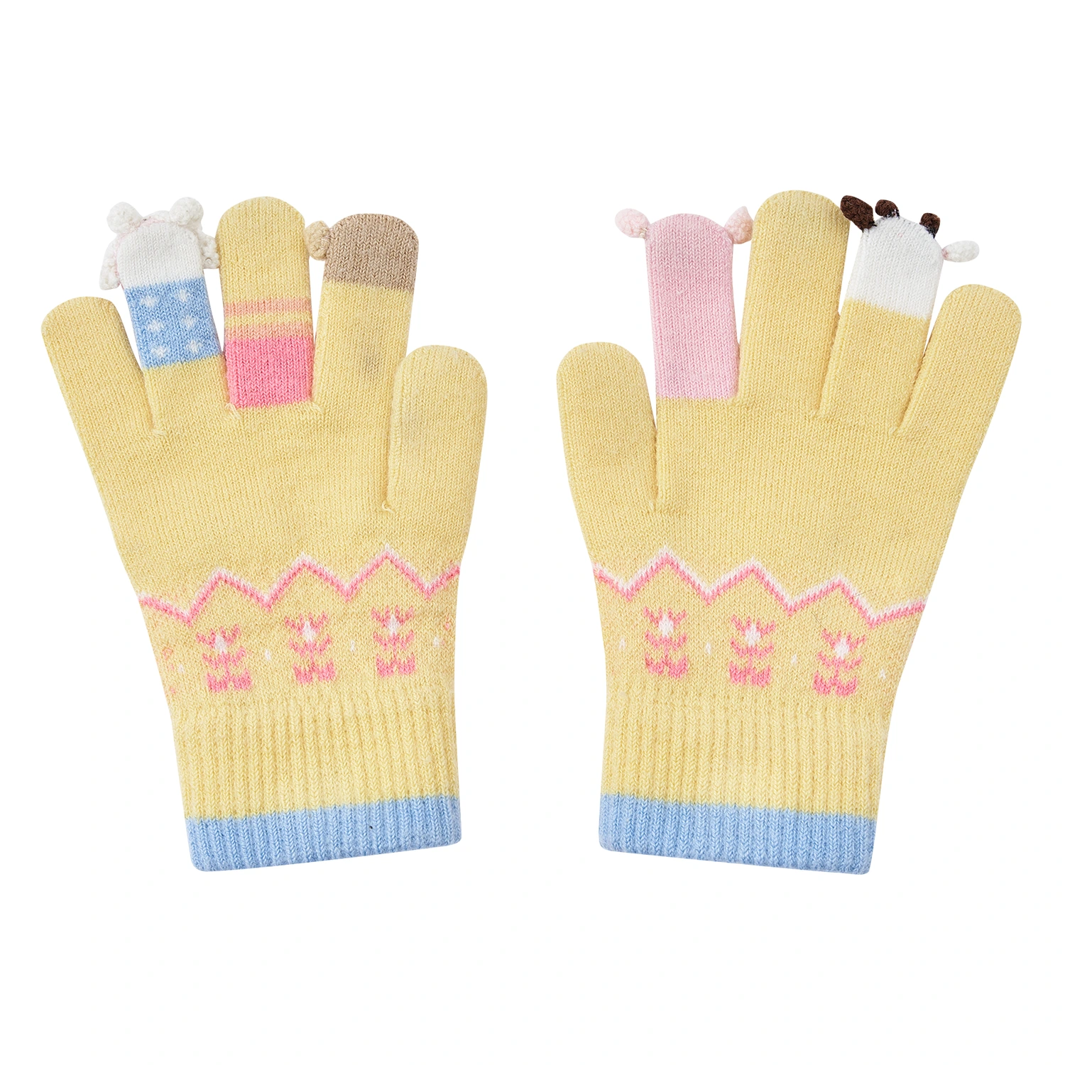 13DE MARZO Marzo Valley Plush Gloves Yellow - Image 2