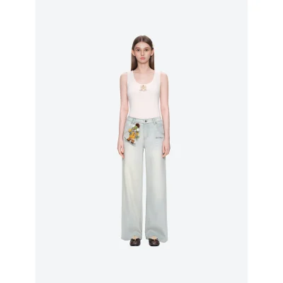 13DE MARZO Snow Bear Shimmer Jeans Grey