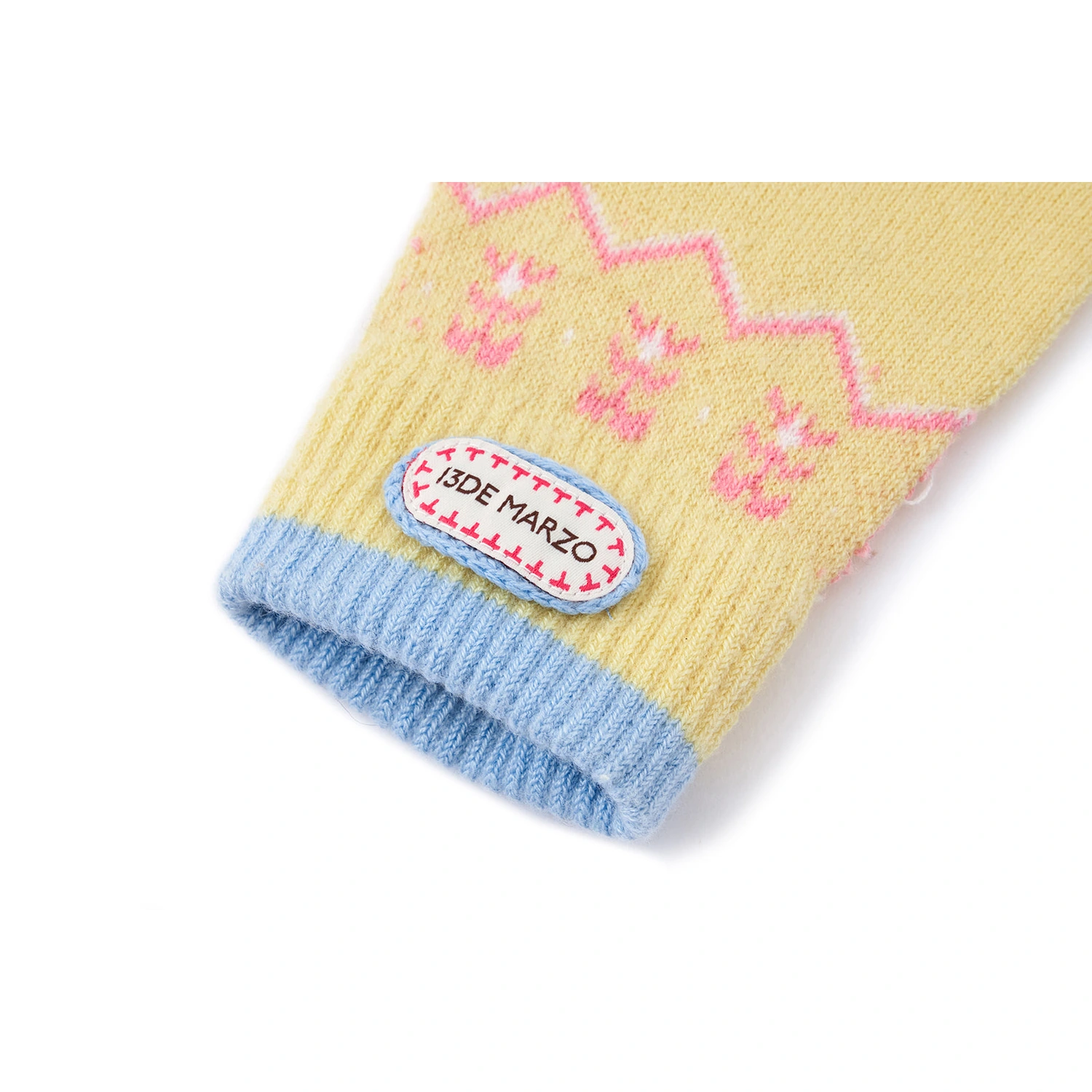13DE MARZO Marzo Valley Plush Gloves Yellow - Image 3