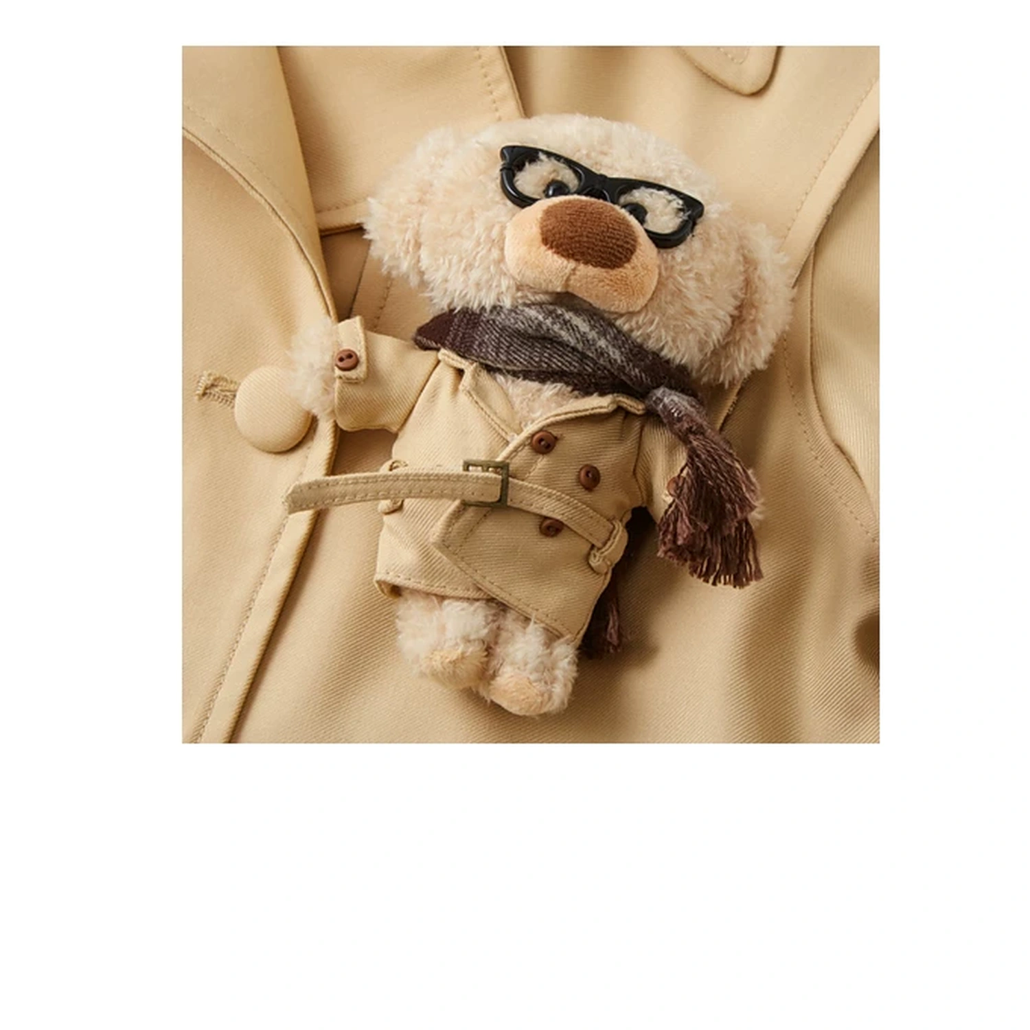 13DE MARZO BabyBear Trench Coat Khaki - Image 4