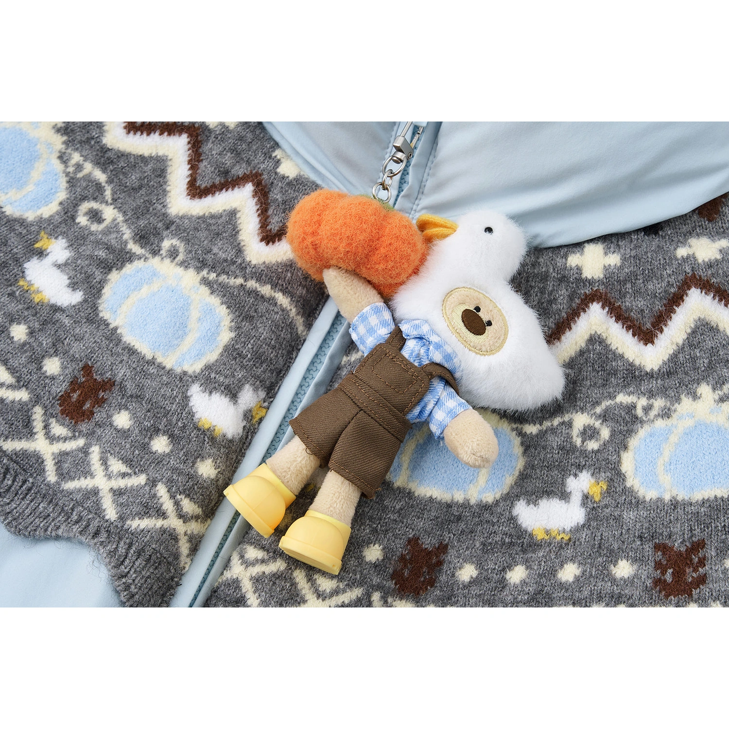 13DE MARZO Marzo Valley Bear Bud Down Jacket Blue - Image 5