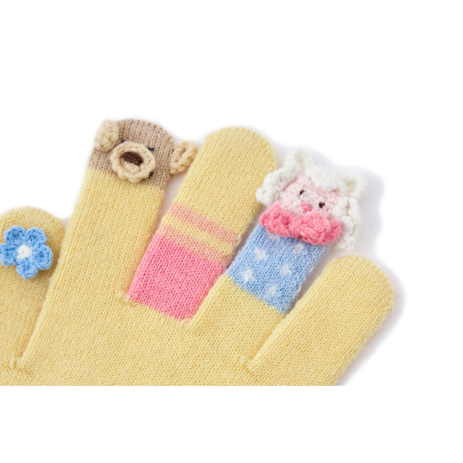 13DE MARZO Marzo Valley Plush Gloves Yellow - Image 5