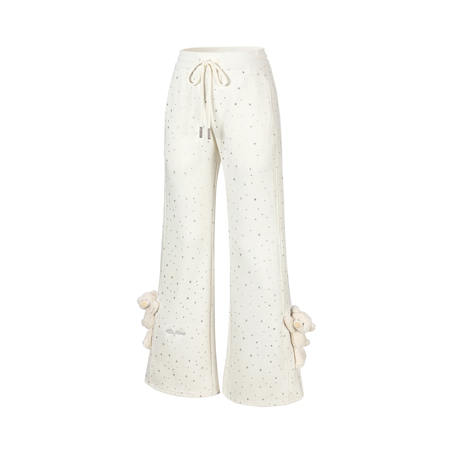 13DE MARZO Galaxy Spark Micro Flare Sweatpants Beige - Image 5