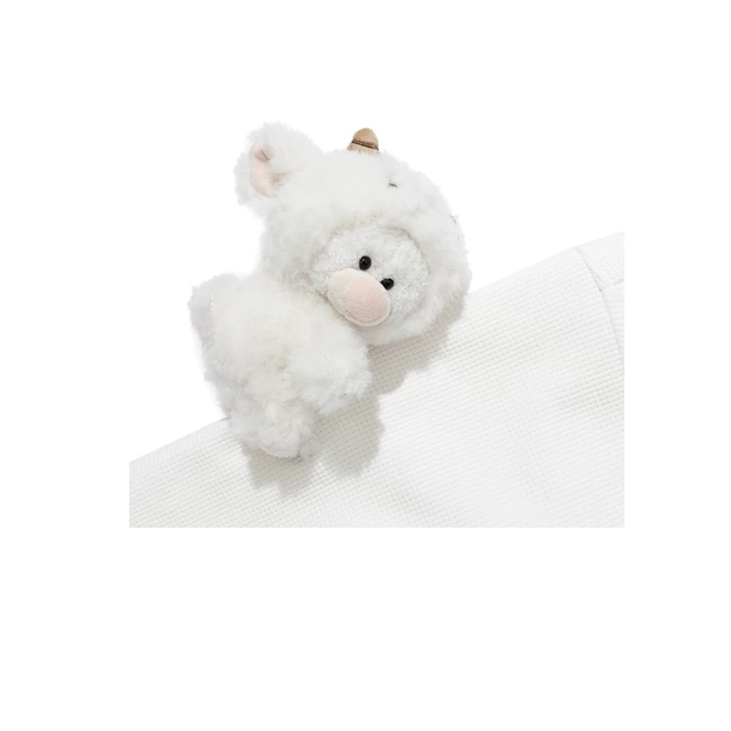 13DE MARZO Lamb Bear Zip Hoodie Beige - Image 5