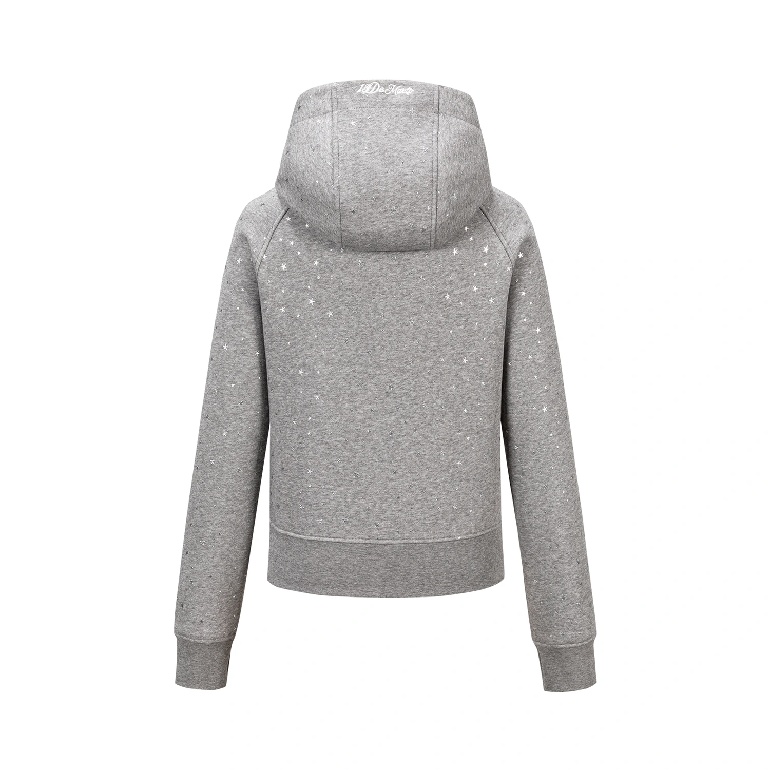 13DE MARZO Galaxy Spark Slim Fit Hoodie Grey - Image 6