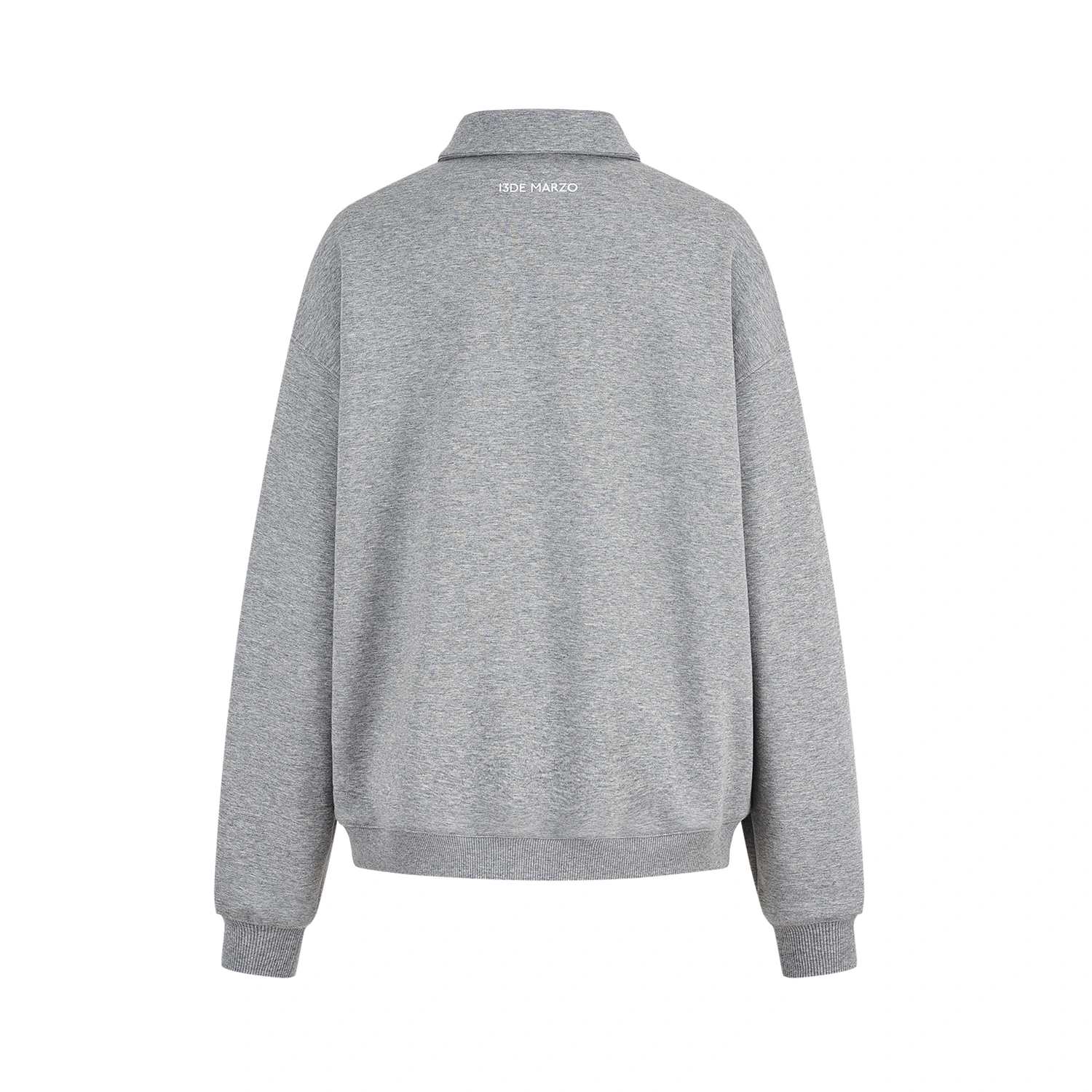 13DE MARZO Polo Long Sleeve Sweatshirt Grey - Image 6