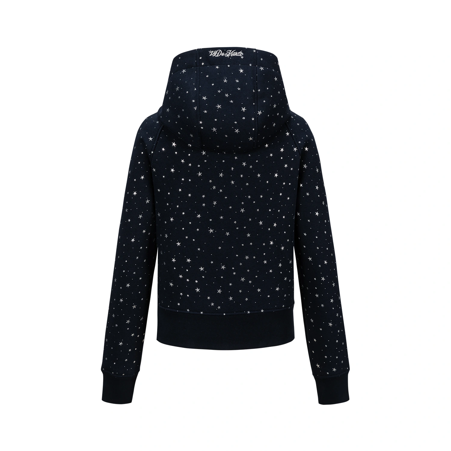 13DE MARZO Galaxy Spark Slim Fit Hoodie Navy Blue - Image 6