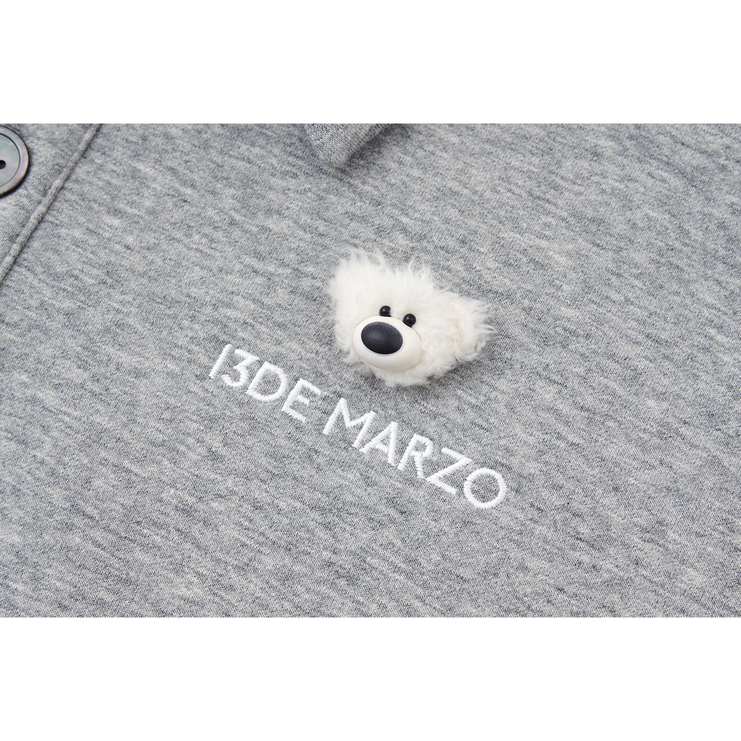 13DE MARZO Polo Long Sleeve Sweatshirt Grey - Image 8