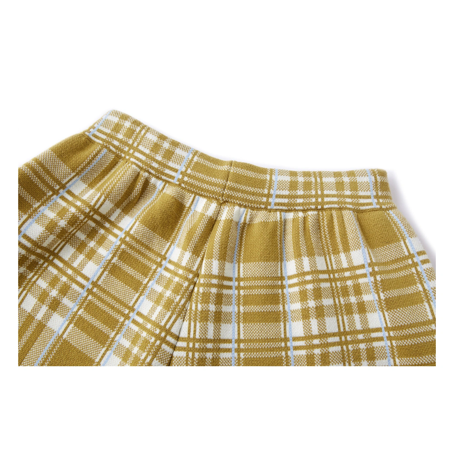 13DE MARZO Knit Jacquard Plaid Pants Yellow - Image 10