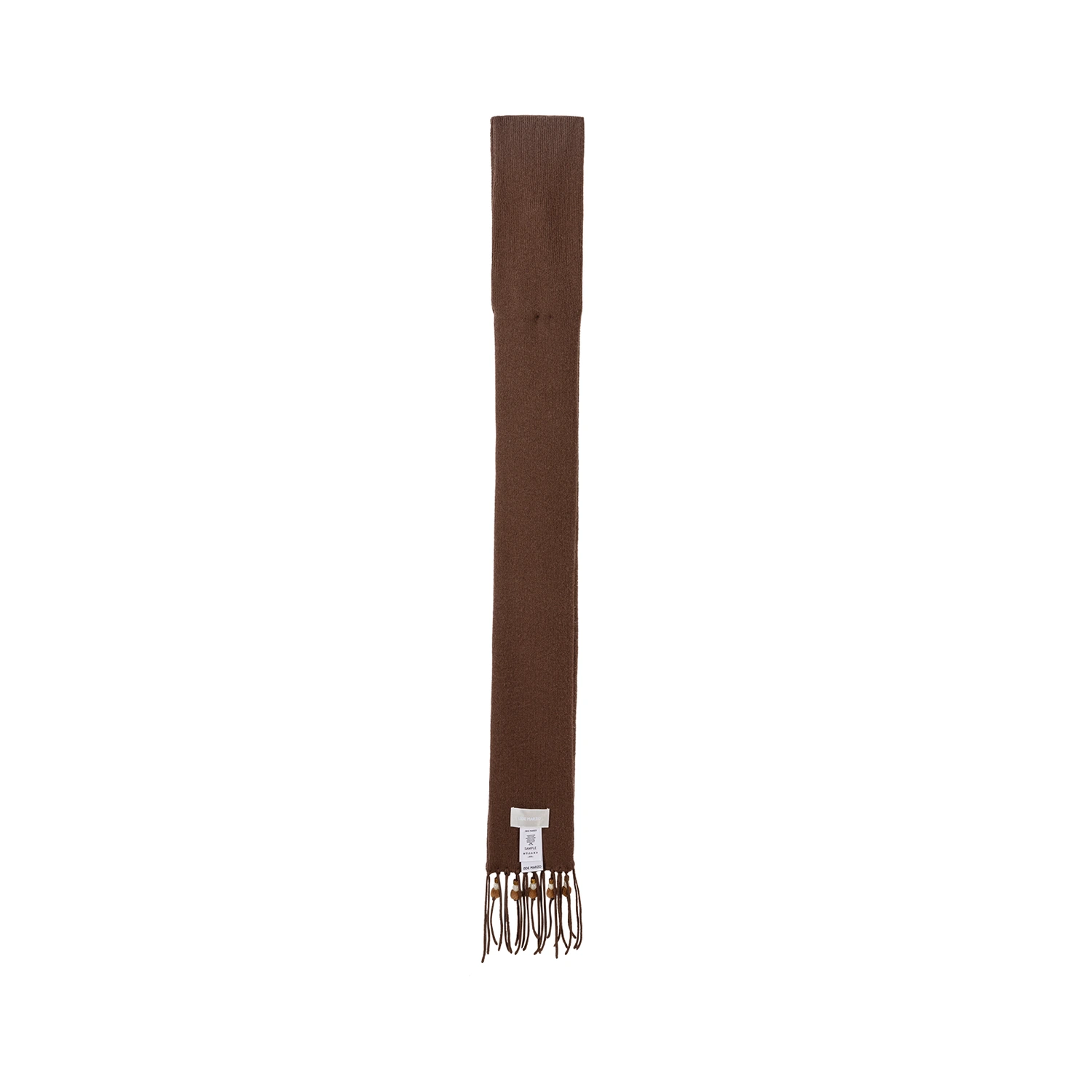 13DE MARZO Doozoo Bow Tassel Beaded Scarf Brown - Image 11