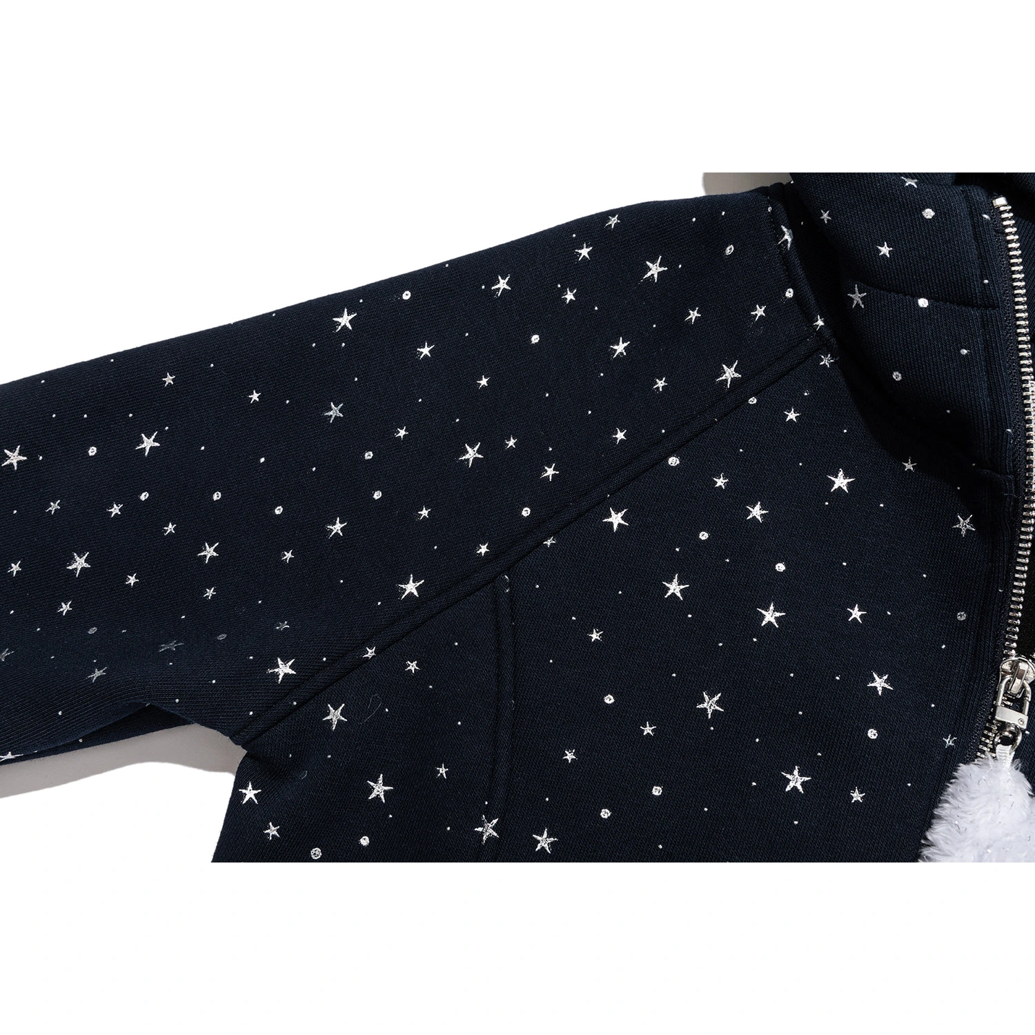 13DE MARZO Galaxy Spark Slim Fit Hoodie Navy Blue - Image 11