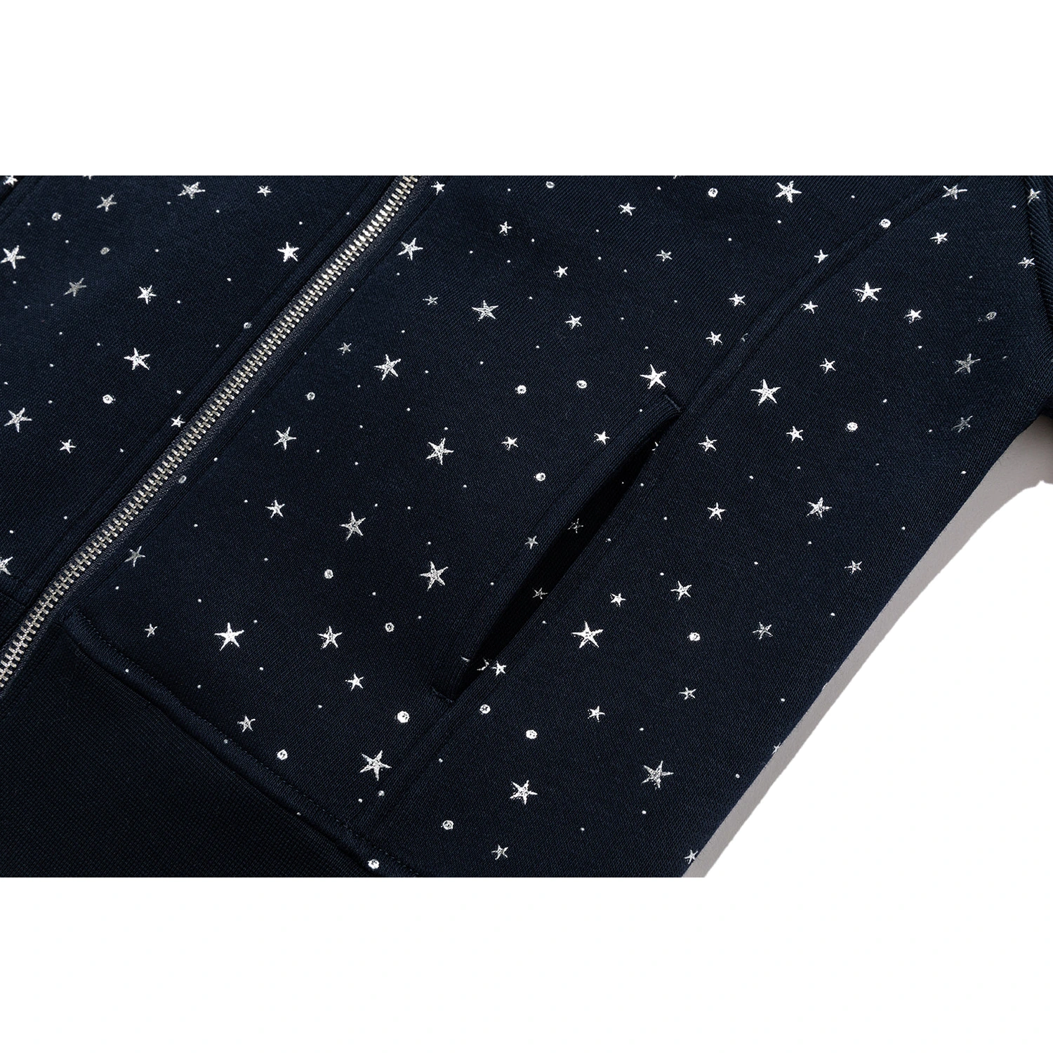 13DE MARZO Galaxy Spark Slim Fit Hoodie Navy Blue - Image 12