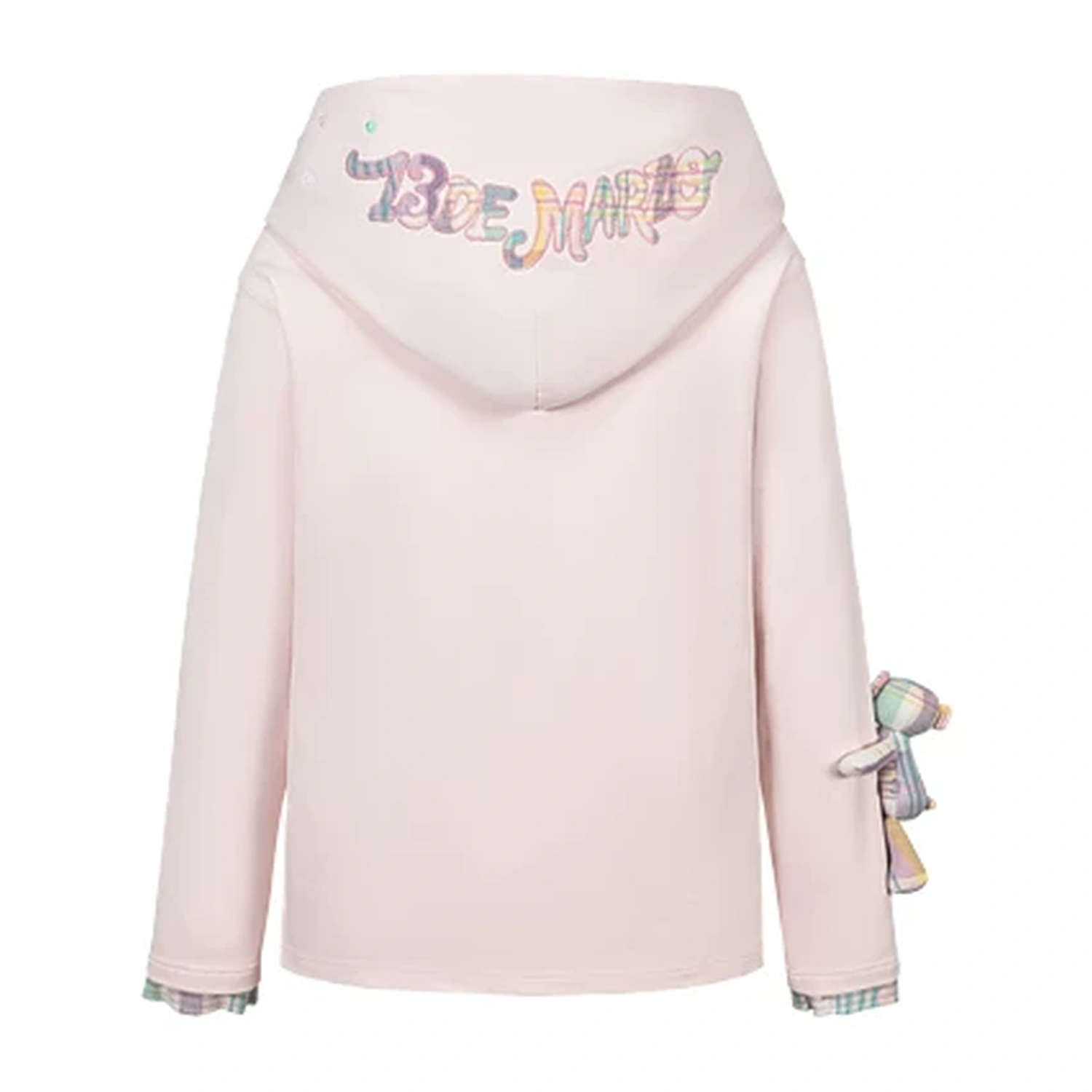 13DE MARZO Plaid Deconstructed Long Sleeve Pink - Image 2