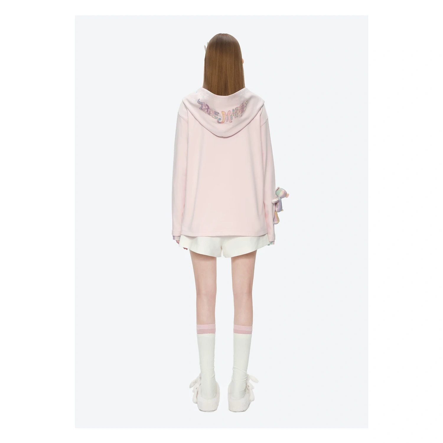 13DE MARZO Plaid Deconstructed Long Sleeve Pink - Image 5